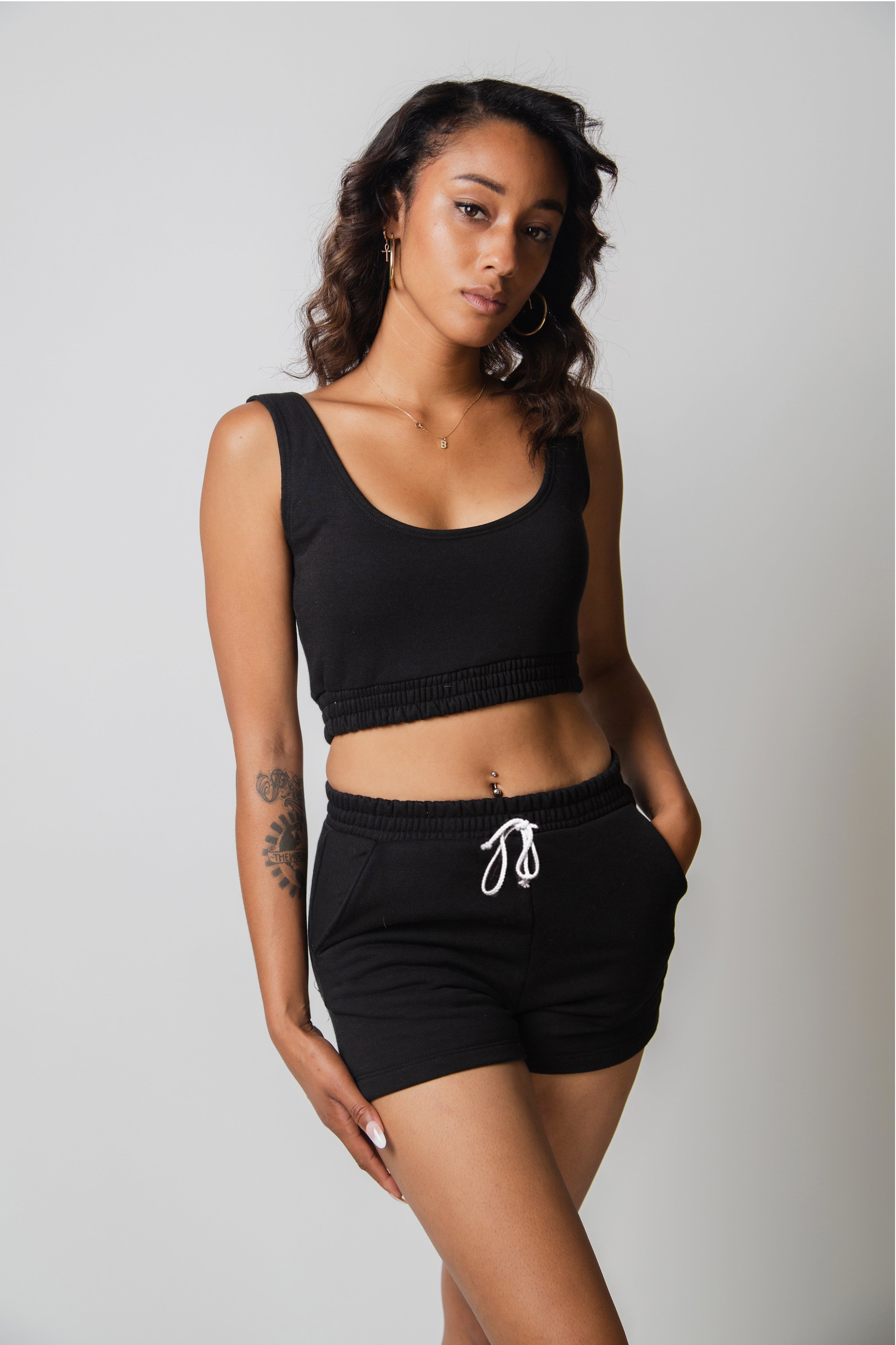 Sweat Short Tank Set Bulk L.A. Apparel